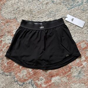 NWT ALO Match Point Tennis Skirt - Black